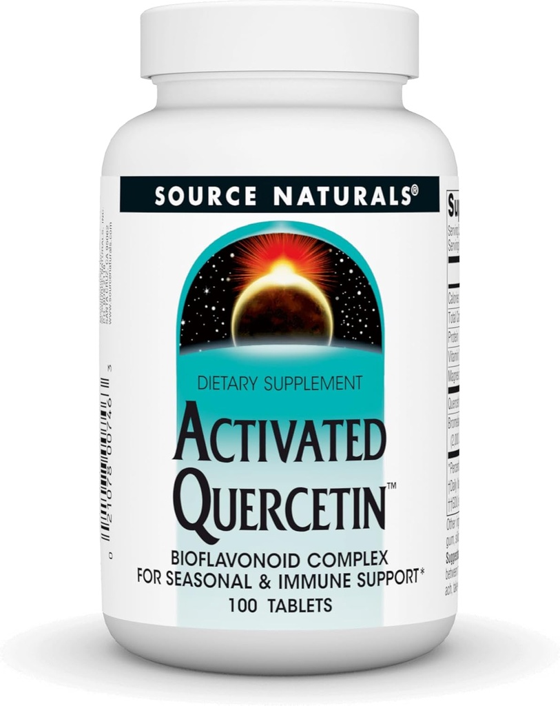 Sumber Diaktifkan Quercetin - Plant - Tersebar Bioflavonoid Kompleks - Seasonal & Imune Pertahanan - 100 Tablet