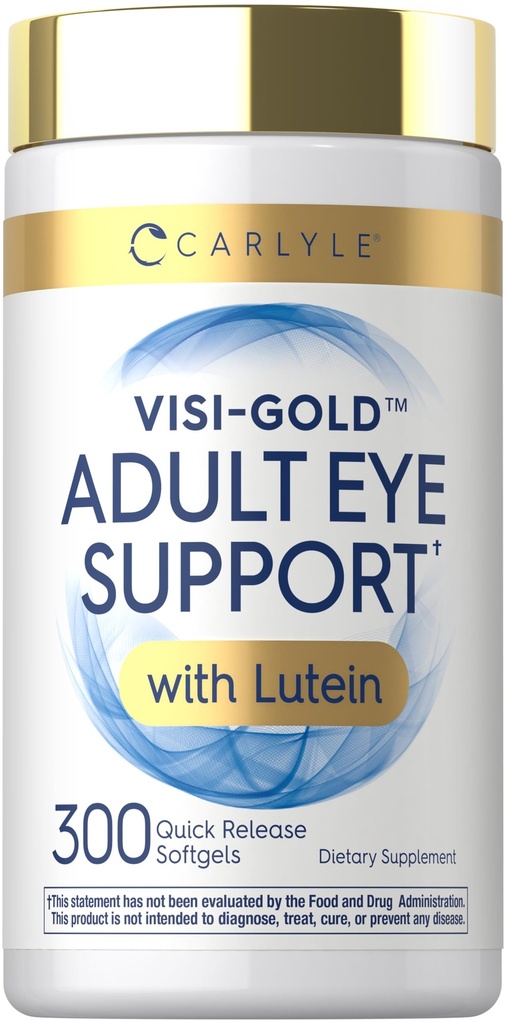 Carlyle Adult Eye Dukung 124; 300 Capsules 126; dengan Lutein dan Dalxanthin 124; Non-GMO dan Gluten Free Suplemen