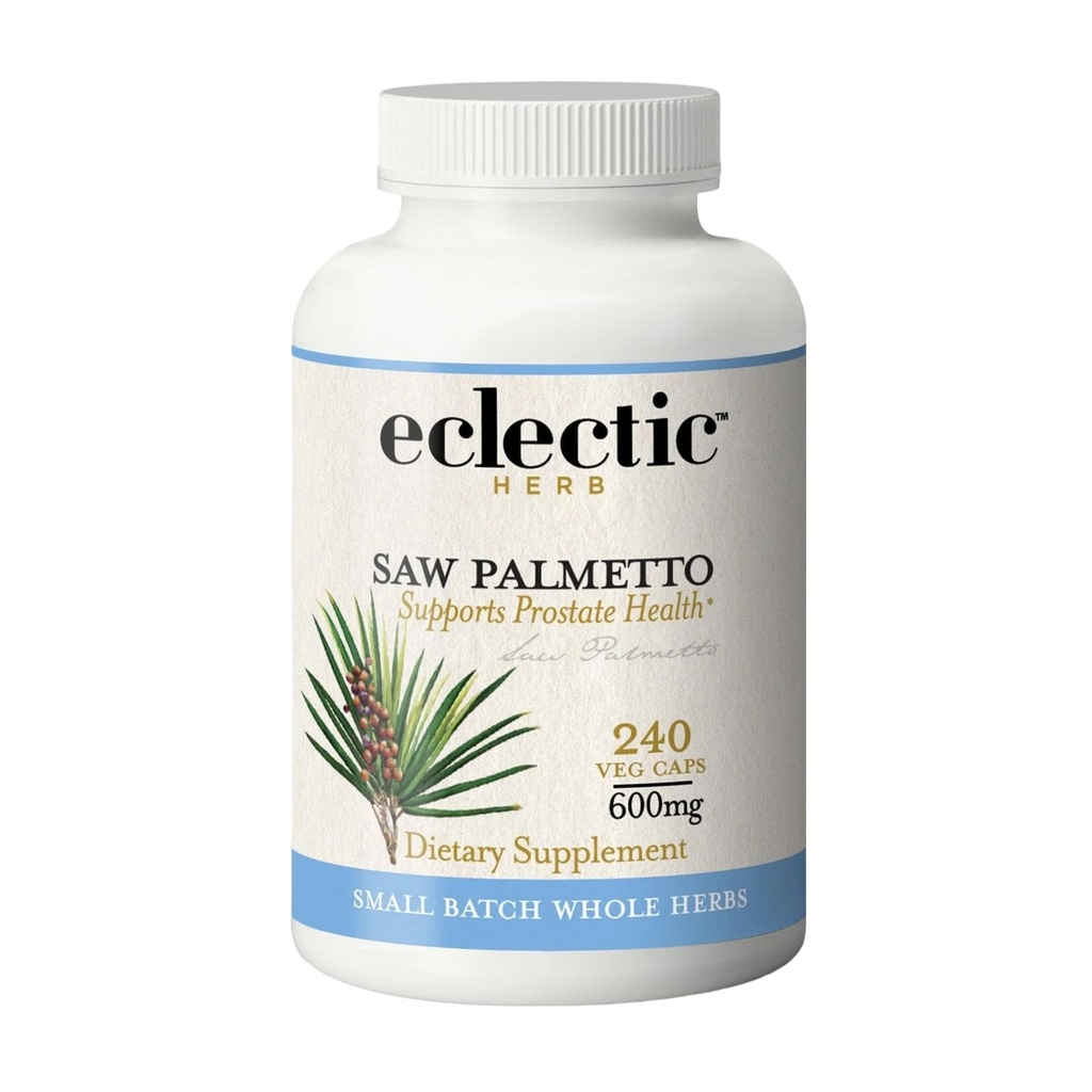 ECLECTIC INSTITUTE Fresh - Died Saw Palmetto - 600 mg - 240 Vegetarian Capsules