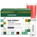 Cureveda Curveda Grow Plant Based Biotin 10000 Mcg Powder Supder for Unisex, Benefit Healthy Scalp and Hair Growth, No Added Sugar, Natural Procate Flavour 150 g (Pack of 1) Pertumbuhan 1