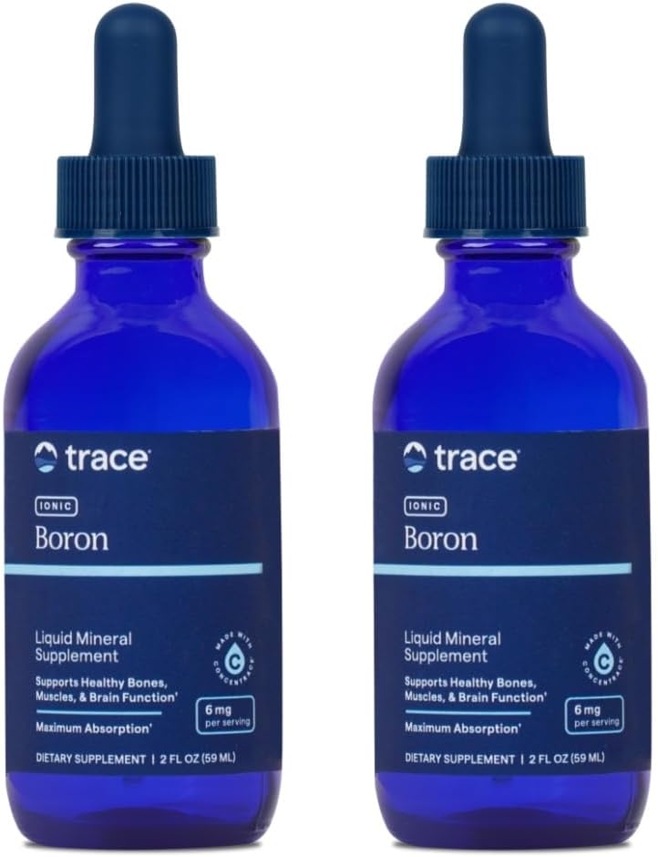 Lacak Tambahan Ionic Boron - Liquid Ionic Boron untuk Dukungan Kesehatan Harian - Bone, Muscle & Connective Tease Dukungan - Sehat Mindset - Vegan & Gluten- Free - 2 flf oz (96 Servings, 2 Pack)