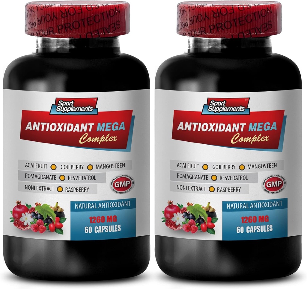 antioksidant multivitamin - ANTIOXIDANT MEGA KOMPLEX 1440 MG - Resveratrol kompleks, Acai berry pil, Trans- resveratrol, Goji berry pil, Kapsul ekstrak, Mangosteen - 2B 120 Capsules