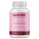 Benfotiamine 150mg / Alpha Lipoic Acid 300mg (120 kapsules Vegetarian) - Tidak ada Stearat - Vegan - Gluten Bebas - Non GMO