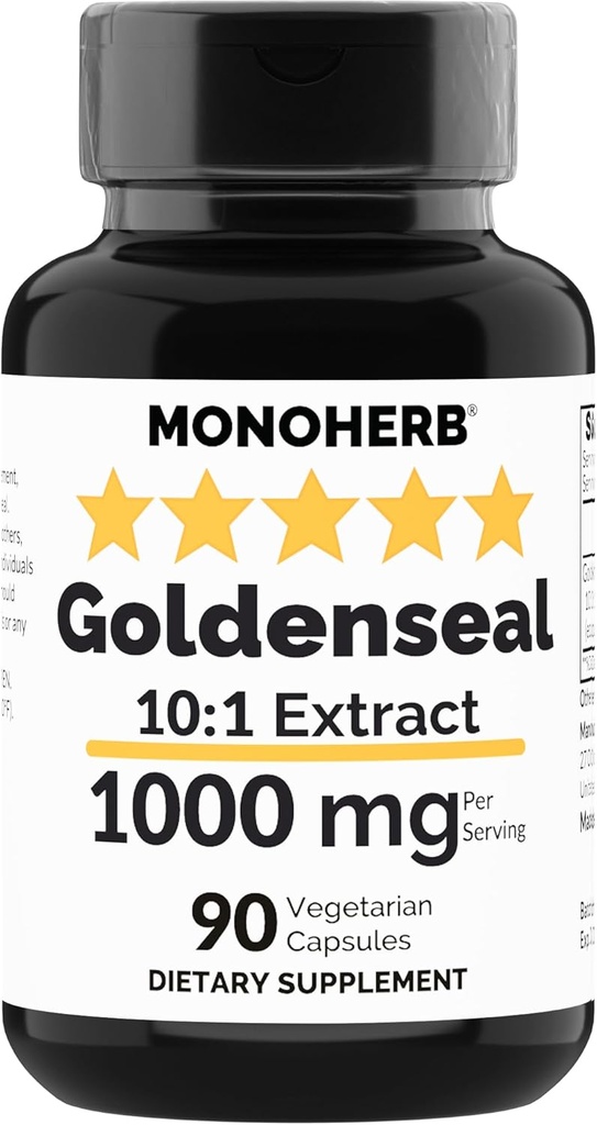 MONOHERB Goldenseal Ekstrak 1000 mg - 90 Vegetarian Capsules