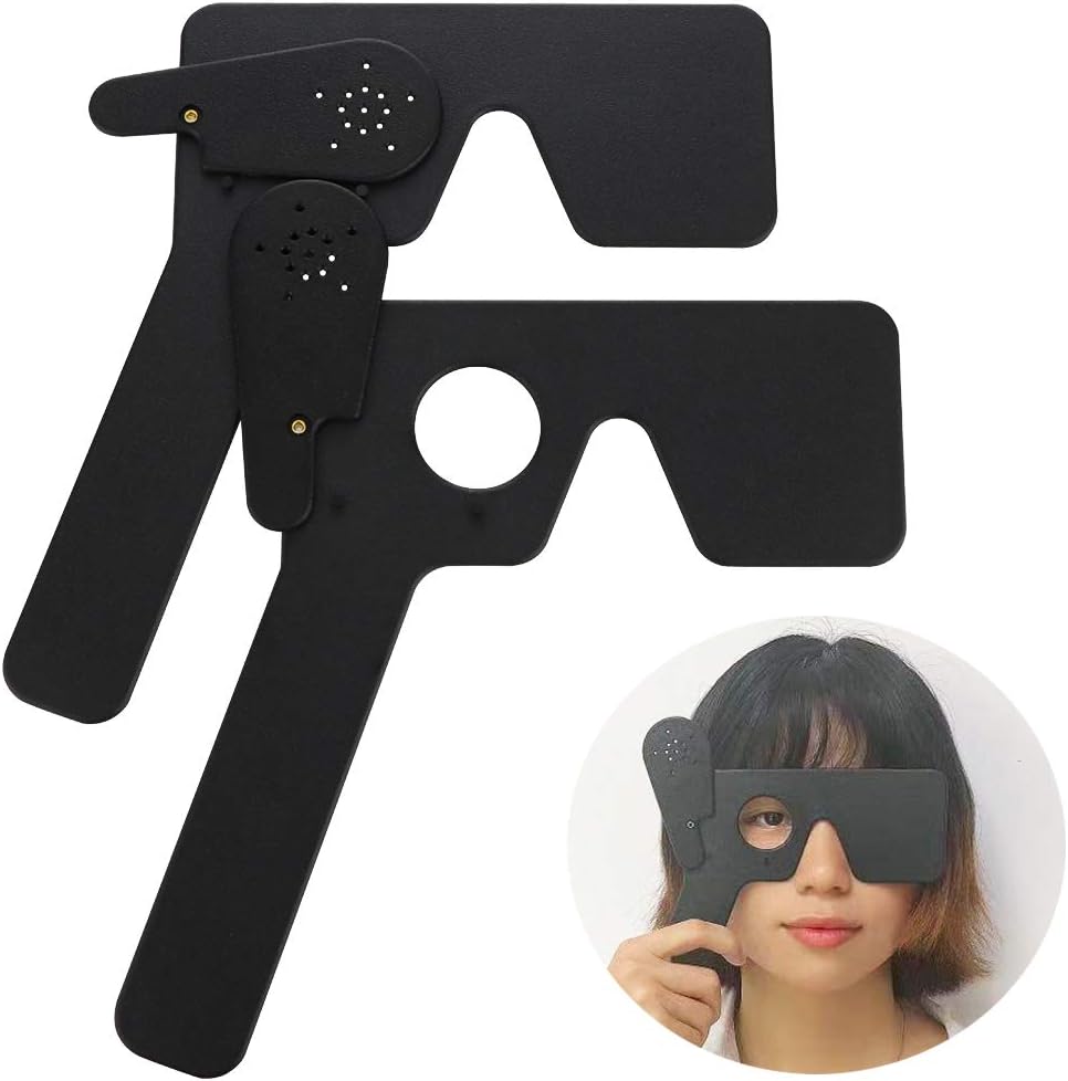 2 Pack Ophthalmic Eye Occluder untuk Ophtalmologists, Optometrists dan Orthoptists Mata Exam Tool (Hitam)