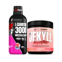 PROSUPPS L- Carnitine 3000 Stimulant Free Liquid Shots (Berry) Dr. Jekyll Signature Intent Focus, Energi & Pumps Pre-Workout Powder (Strawberry) Bundle