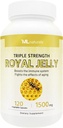 ML Royal Jelly 1500mg 120 Vegetable Capsules, setara dengan 6% (27mg) 10-HDA. Freeze- Died, Gluten Free, NSF- Sertifikasi & cGMP- Compliant