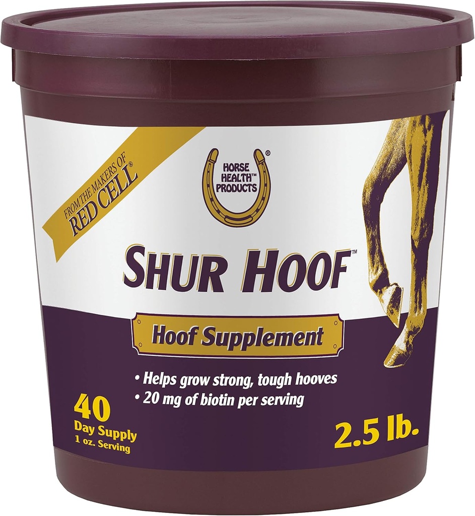 Horse Health Hoof Hoof Supplement for Horses, Helling Grow Strong, Tough Hooves, 2,5 Pound, 40 Day Supply
