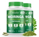 Moringa Capsules 2 Bottles 124; 800mg Pure Moringa Powsules Capsules