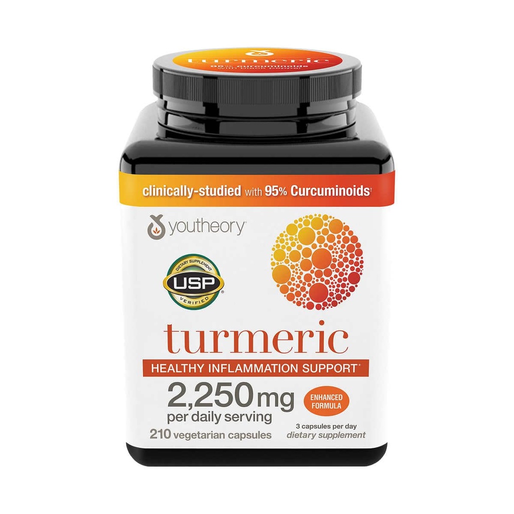 Dukungan Inflammation Turmeric Heally, Enhanced Formula (2250mg per Layanan Harian) 210 Cacah (Paket 1)