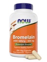 Sekarang Bromelain 500 mg, 200 Veg Capsules - Natural Pineapple, Protolytic Enzyme Suplemen, 2400 GDU