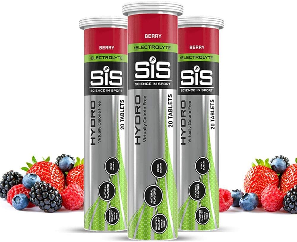 SIS Electrolite Tablet for Hidration, Keto Performance Electrolite Drink for Enhanced Hydrating, Endurance Tab for Running, Cycling, Triathlon, Vegan, Gluten Free - Berry - 20 Tablets - 3 Pack