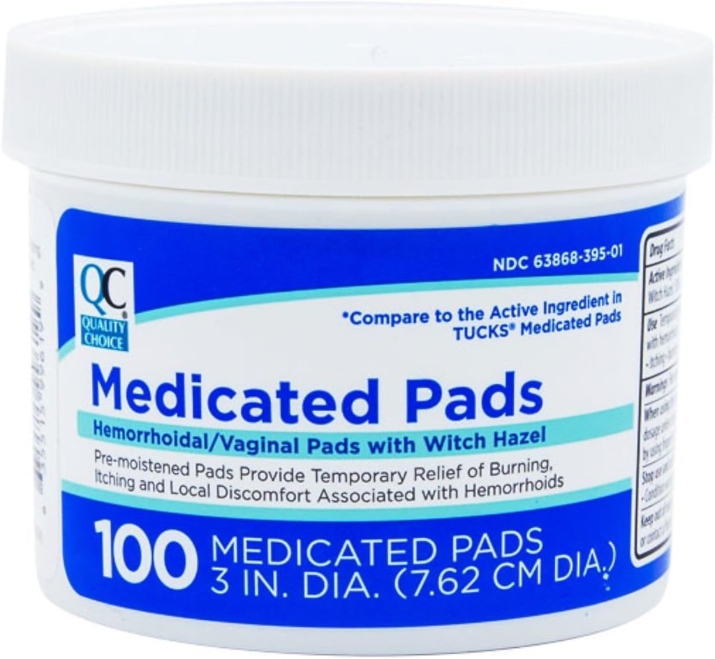 Quality Choice Heembehoidal Pads Obat Bantuan Cooling 100 Count