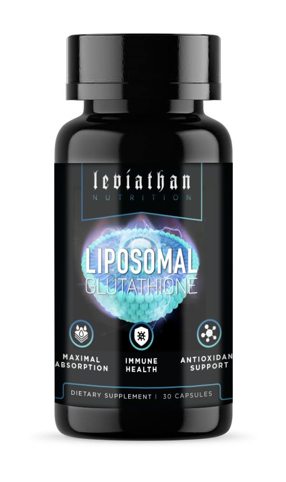 Lipomal Glutathione Capsules Leviathan, 30 Count, Absorpsi Maximal, Kesehatan Ammune, Dukungan Antioksidant