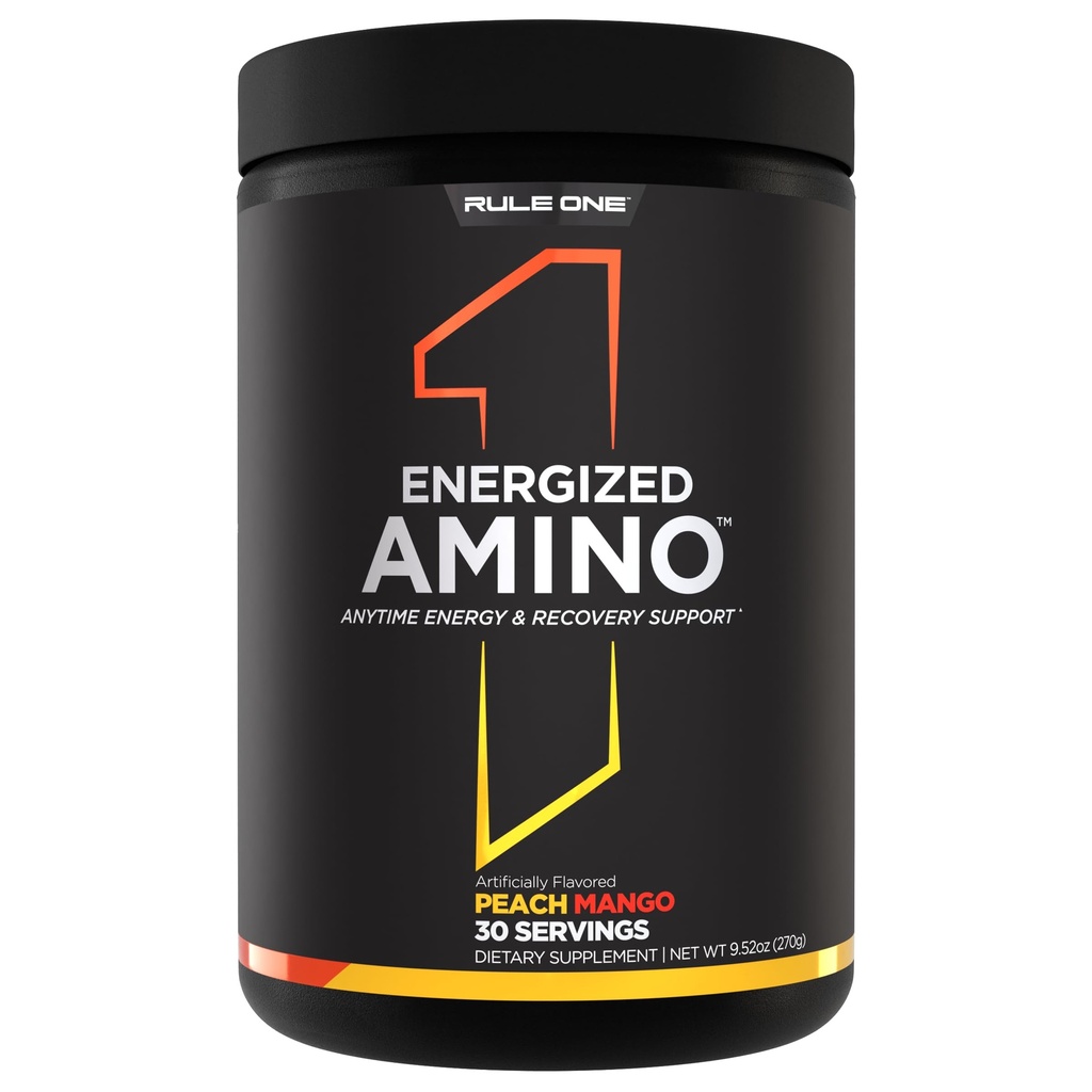 Aturan 1 Energi Amino - Kapanpun Energi dan Pemulihan Dukungan dengan BCAAs, Glutamine, Citruline, Beta Alanine, dan Caffeine dari Green Coffee & Tea Leaf Extracts (30 Pelayan, Peach Mangga)