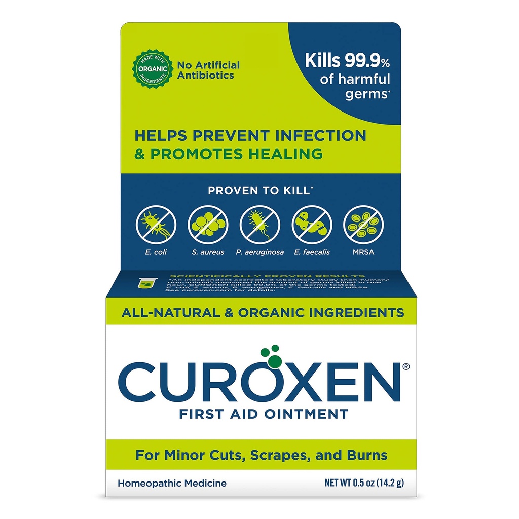CUROXEN Bantuan Pertama Antibiotik Oquis, 0.5oz 124; All- Natural & Organic Ingregents (0.5oz Vertikal)