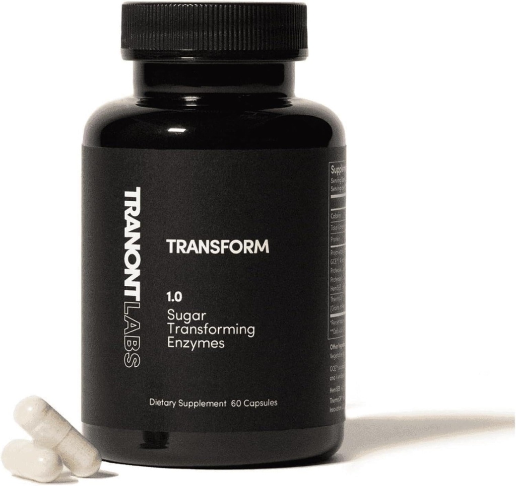 Tranont Transform Average 124; 60 Capsules 124; Supports Overall Health and Can Support Skin Care 124; Energy Booster Suplement Avered Enzymes for Health and Wellness