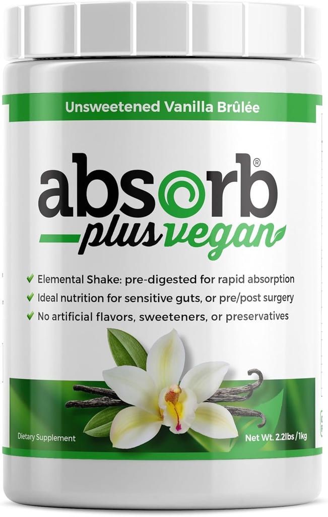 Vegan Elemental Shake - Powtered Blend, Natural Ingredians, Non- GMO, Gluten- Free, Organic Sproutted Rice Protein - Smooth, Easily Mixable Formula (2.2 Ibs, Unsweesed Vanilla Brulée)