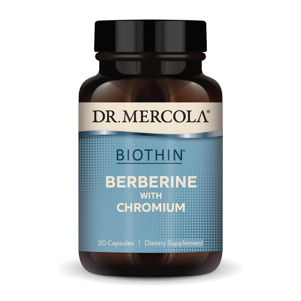 Dr. Mercola Biothin Berberine dengan Chromium - Mendukung Fungsi Metabolic yang Sehat - Peningkatan Absorpsi - Non-GMO, Gluten- Free & Soy-