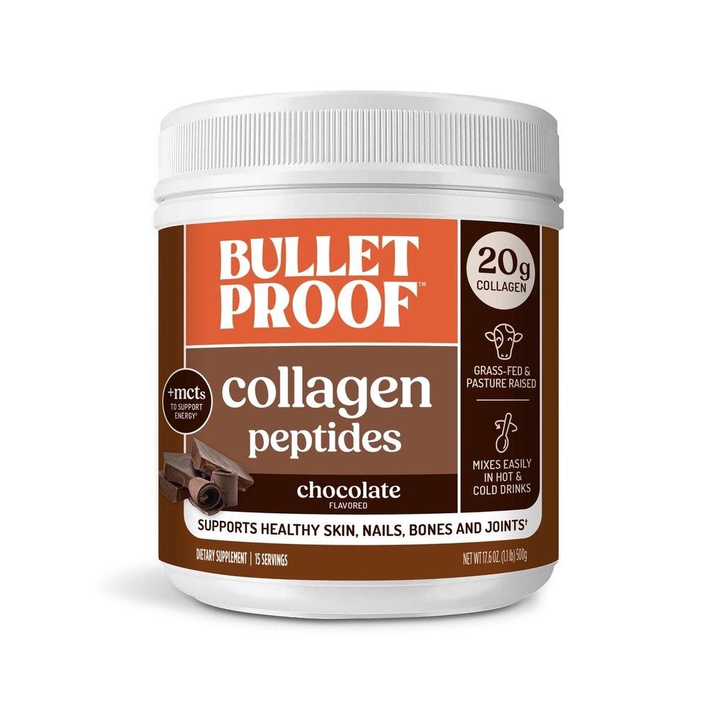 Cokelat Collagen Protein Powder dengan MCT Oil, 19g Protin, 17,6 Oz, Collagen Peptides dan Amino Accids for Healthy Skin, Bones and Joints, Packaging May Vary