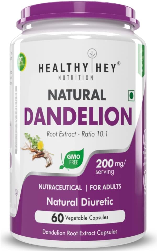 Sheltr Dandelion Root Extract - Natural - 10: 1 Rasio - Natural Diuretic & Duffic, 60 Vegetable Capsules