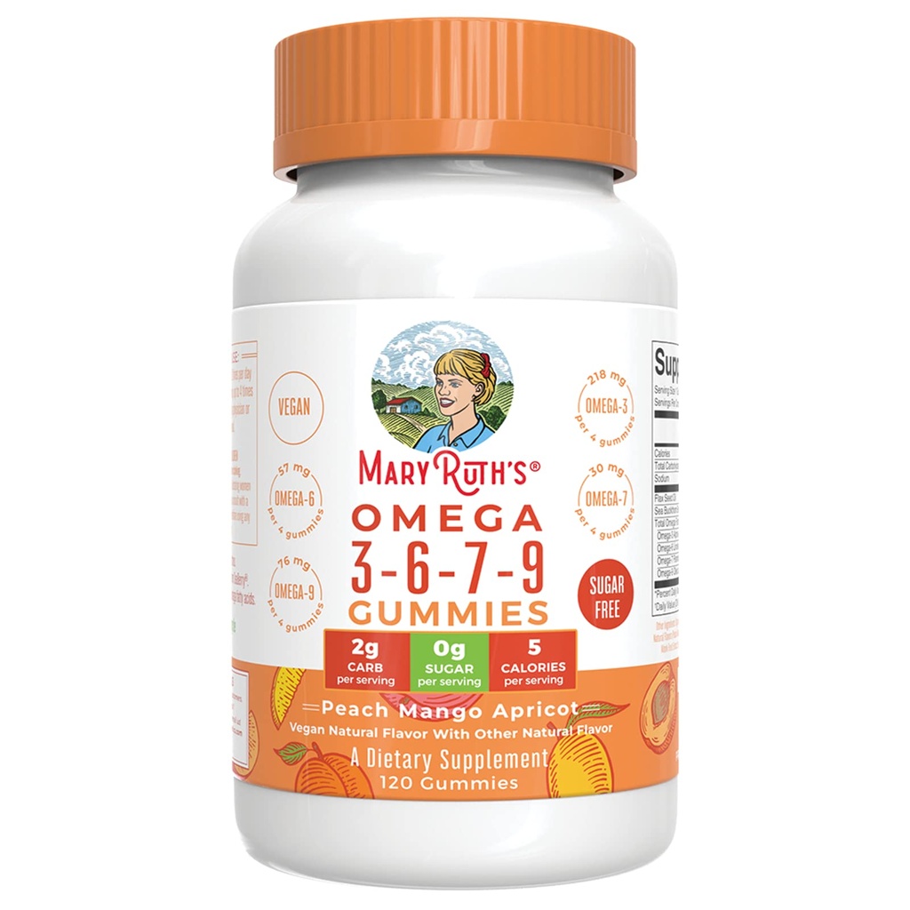 Omega Mary Ruth 3-6-7-9 Gummies, 120 CT