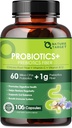 Progres for Women Digetical Health with Prebiotic Fiber Suplement with 60 Billion Probiotic for Regularity & Gut Cleanse - Supports Occasional Constipation - 106 Vevgie Capsules
