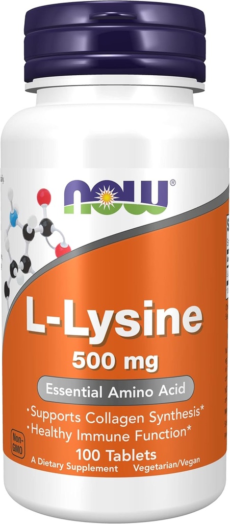NOW Foods L-Lysine - 500 mg - 100 tablet
