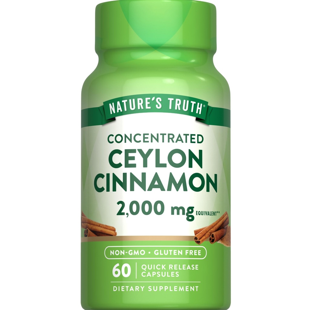 Nature 's Truth Ceylon Cinnamon Pill Capsules 126; 2000mg 124; Non-GMO & Gluten Free Suplement