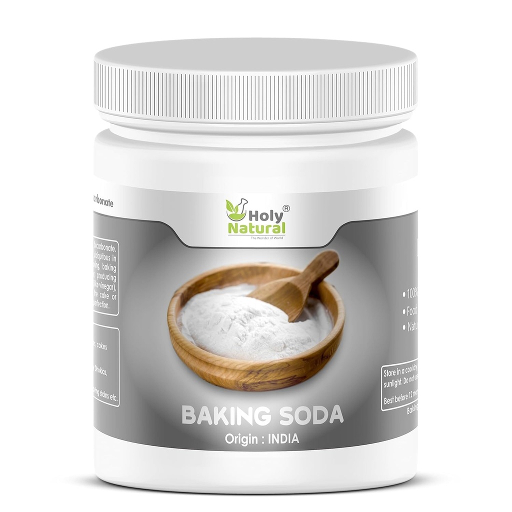 Ho.ly Na.tu.ral Baking Soda 250 gma 124; Pangan Tingkat Sodium Bicarbonate 124; Untuk Memasak, Memanggang & Membersihkan