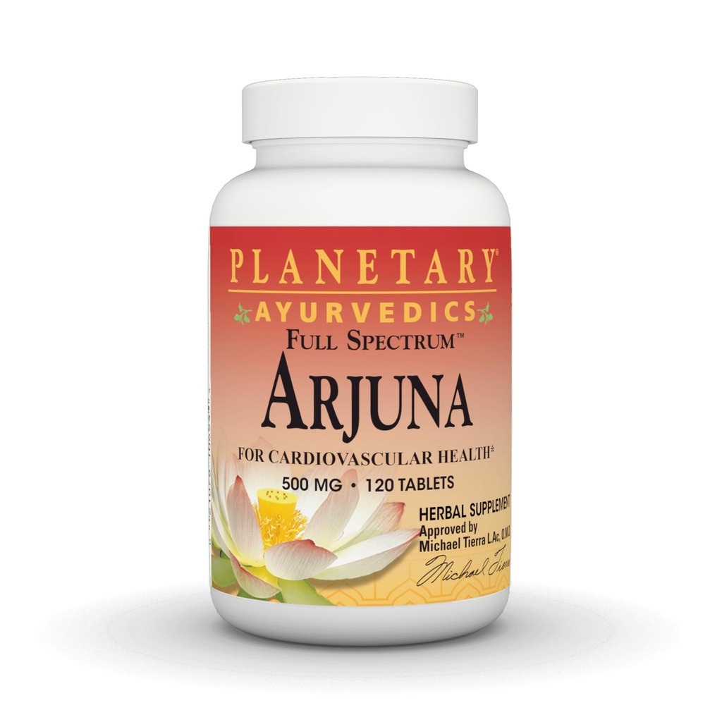 PLANETARY HERBALS Arjuna Full Spectrum Ayurvedic Nuttrationary Suplemen, 550 Mg, 120 Count