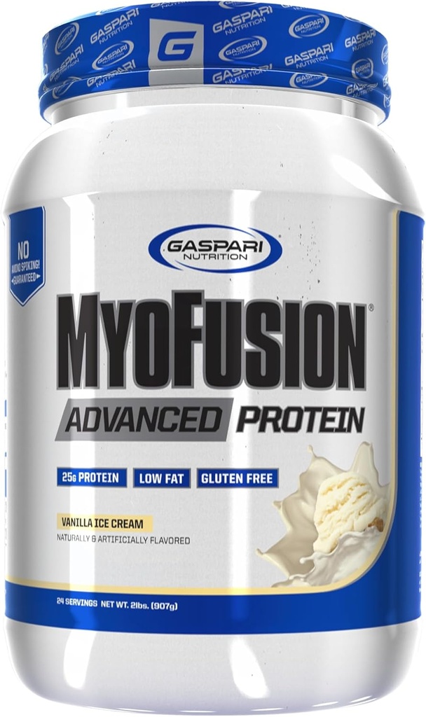 Pemotongan Nuklir Semofusi Semofusi Protein, Protein Protein Protein Wey, Casein Protein dan Protein Isolat, Lemak Rendah dan Gluten Bebas (2lbs, Vanilla Ice Cream)