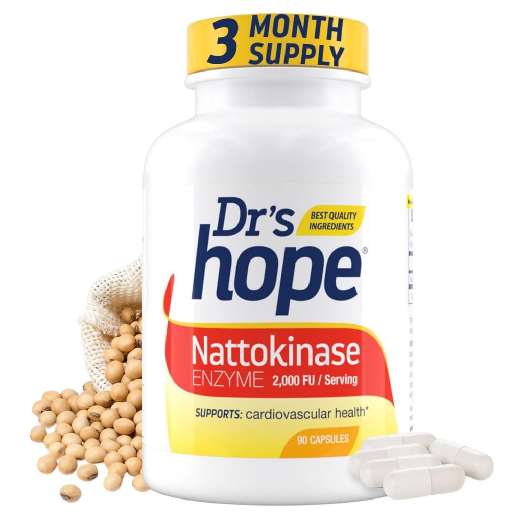 Nattokinase 2000 FU - Nattokinase Suplemen Kesehatan Kardiovaskular dan Sirkuit Darah Sehat - Non-GMO, Gluten- Bebas, 90 Veggie Capsules, dibuat di Amerika Serikat