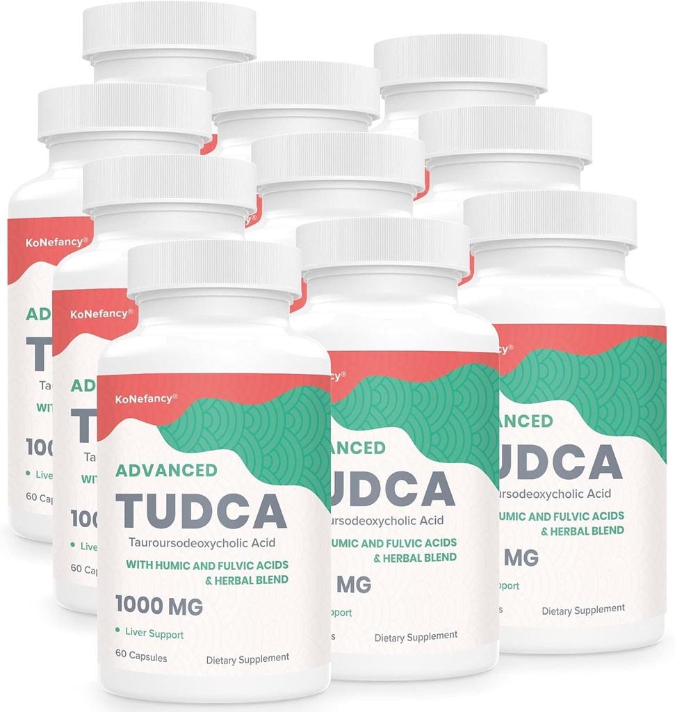 TudCA Liver Suplemen 10000mg - 600 Vegan Capsules, Milk Thistle Herbal Blend with Fulvic and Humic Acid for Liver, Digetical Health