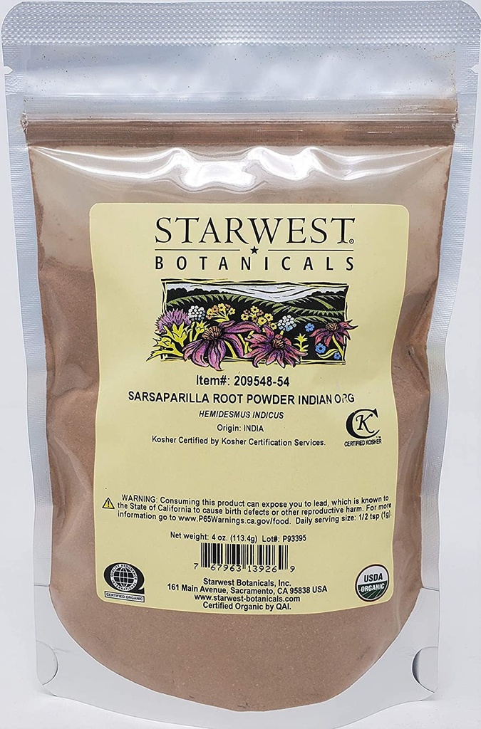 SARSAPARILA ROOT PWORG 4 OZ