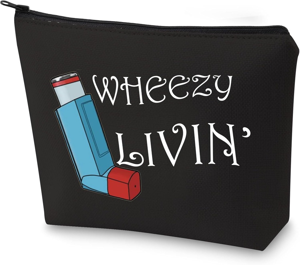 G2TUP Asthma Inhalator Gift Asma Inhaler Medicine Bag Wheezy Livin 'Inhaler Pouch (Wheezy Livin')