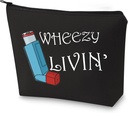 G2TUP Asthma Inhalator Gift Asma Inhaler Medicine Bag Wheezy Livin 'Inhaler Pouch (Wheezy Livin')