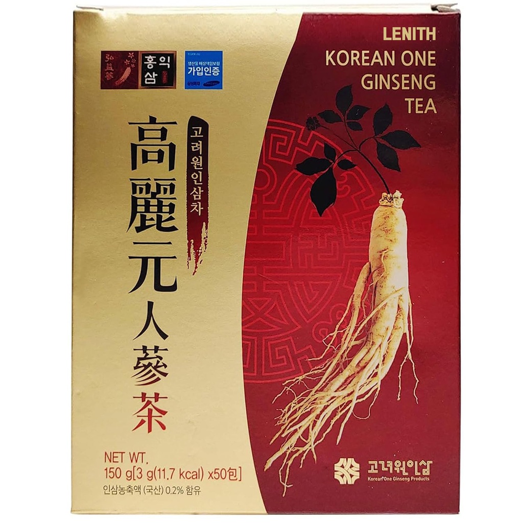 LENITH Korea Panax Ginseng Roots Ekstrak Granules Tea 50T 150g (3g X 50 tas)
