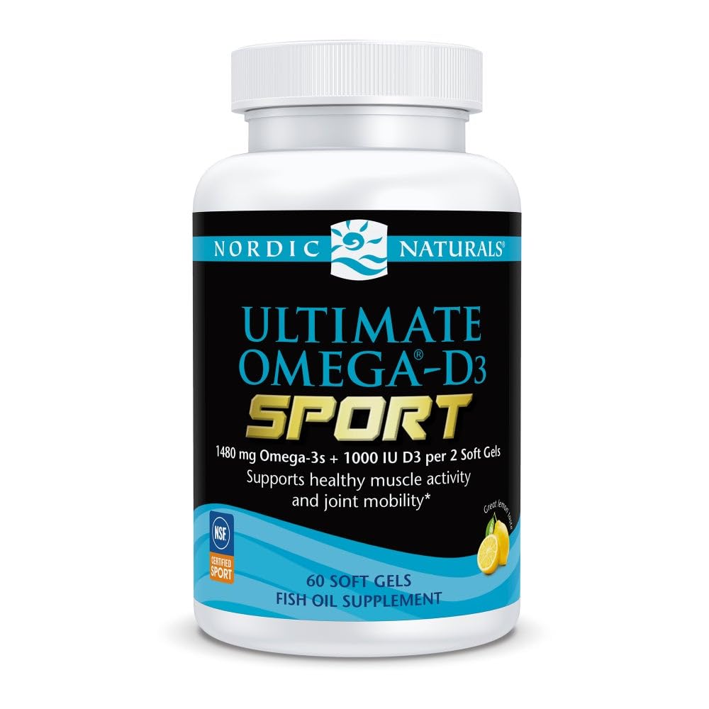 Moron - 60 Soft Gels - 1480 mg Omega- 3 + 1000 IU Vitamin D3 - NSF Sertifikasi - Supports Muscle, Bones, Focus & Endurance
