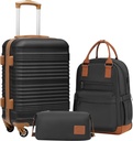 Lullation Coolife Set 3 Piece Lullation Set On Suitcase Hardside Lumework with TSA Lock Spinner Wheels (Hitam, 3 piece set (BP / TB / 20)