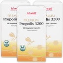 (Paket 3) Hi Nah Premium Propolis 3200 Flavonoid 96mg 250VegeCapsules