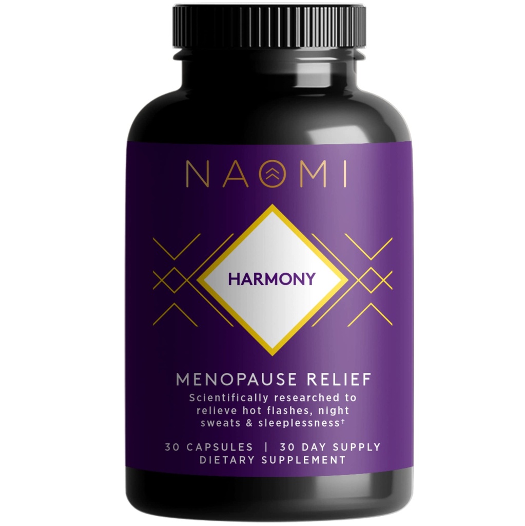 NAOMI Harmony Menopause Relief Suplement - Hormone Saldo Dukungan untuk Hot Flashes - 30 Veggie Kapsules