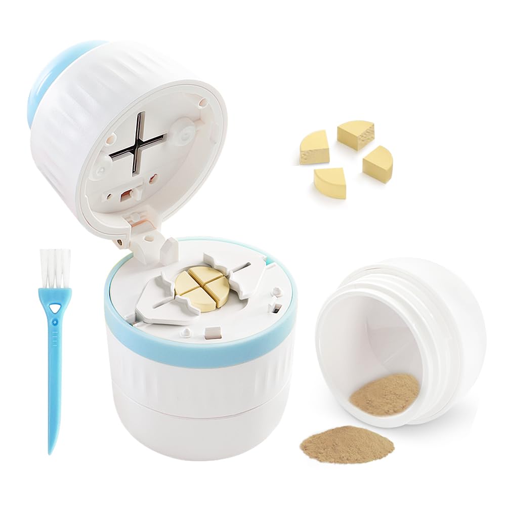 Pill Cutter - Pill Splitter dengan Pedang Baja Stainless untuk Pemotongan Pil Kecil atau Pil Besar di Setengah atau Quarter, Cocok untuk Cuting Vitamin, Tablet