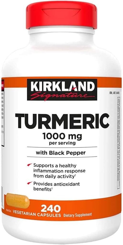 Hanya Grown Turmeric 1000 mg., 240 Capsules (1 Pack)