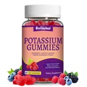 Potassium Gummies, Tambahan Potasium Chewable 1000mg untuk Orang Dewasa, Dukung Kram Kaki & Otot Kesehatan untuk Perempuan & Pria - Bebas Sugar-, Vegan, 60 Cacah