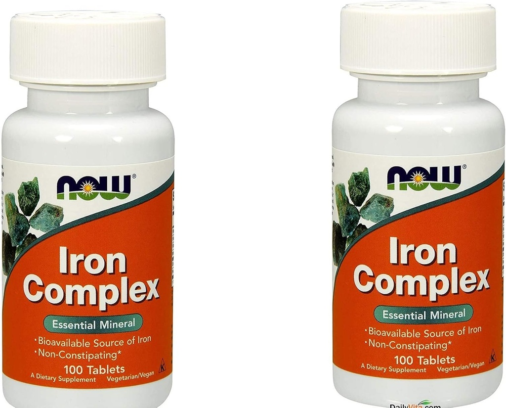 2 Botol SEKARANG Makanan IRON KOMPLEX 100 Tab