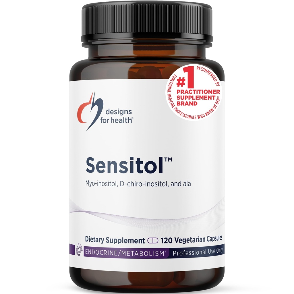 Design untuk Health Inositol + ALA Capsules - Sensitol Myo- inositol (MI) + D-Chiro Inositol (DCI) dengan Alpha Lipoic Acid - Vegan, Non-GMO Suplemen (120 Capsules)