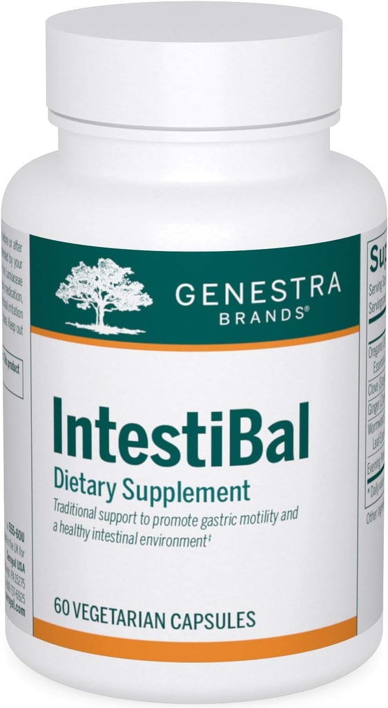 Genestra Brands Intestibal 124; dengan EscessOils dari Ginger dan Wormwood 124; 60 Kapsul