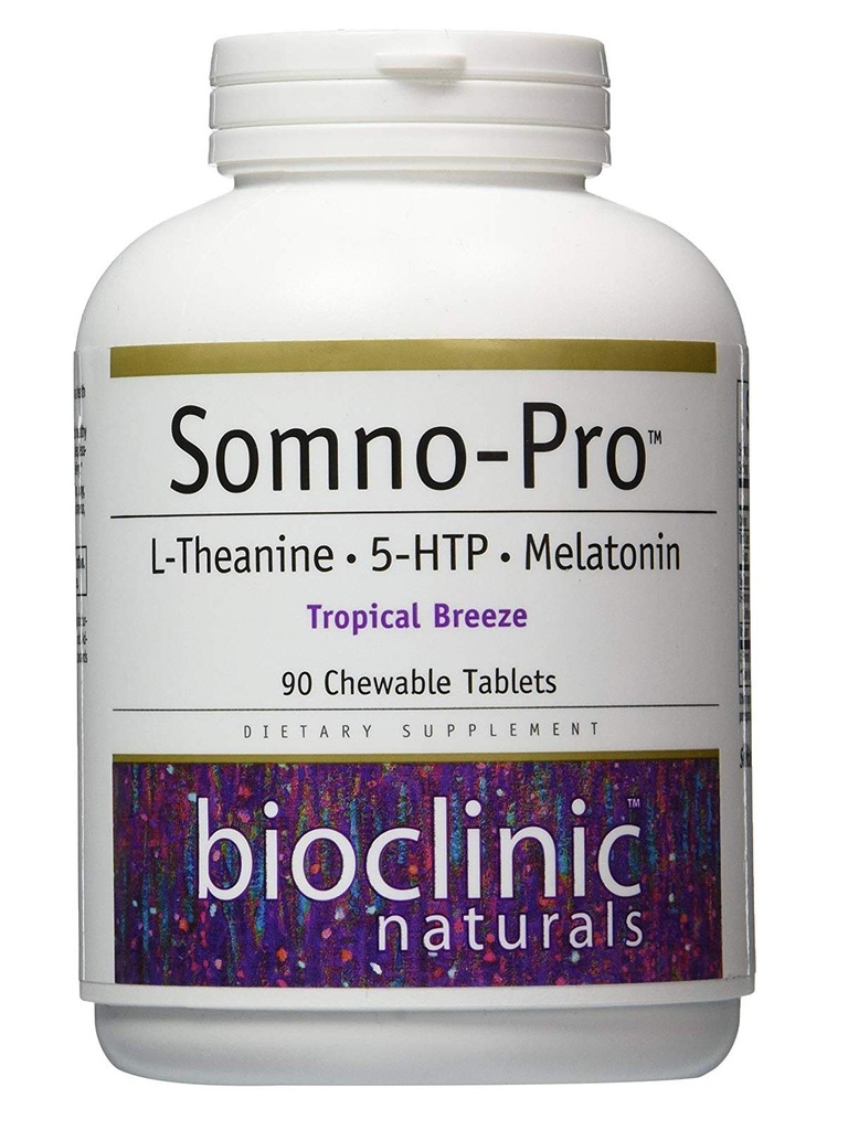 Bioklinik Somno- Pro L- Theanine - 5- HTP - Melonatin Breeze Tropical 90 Palet Chewable