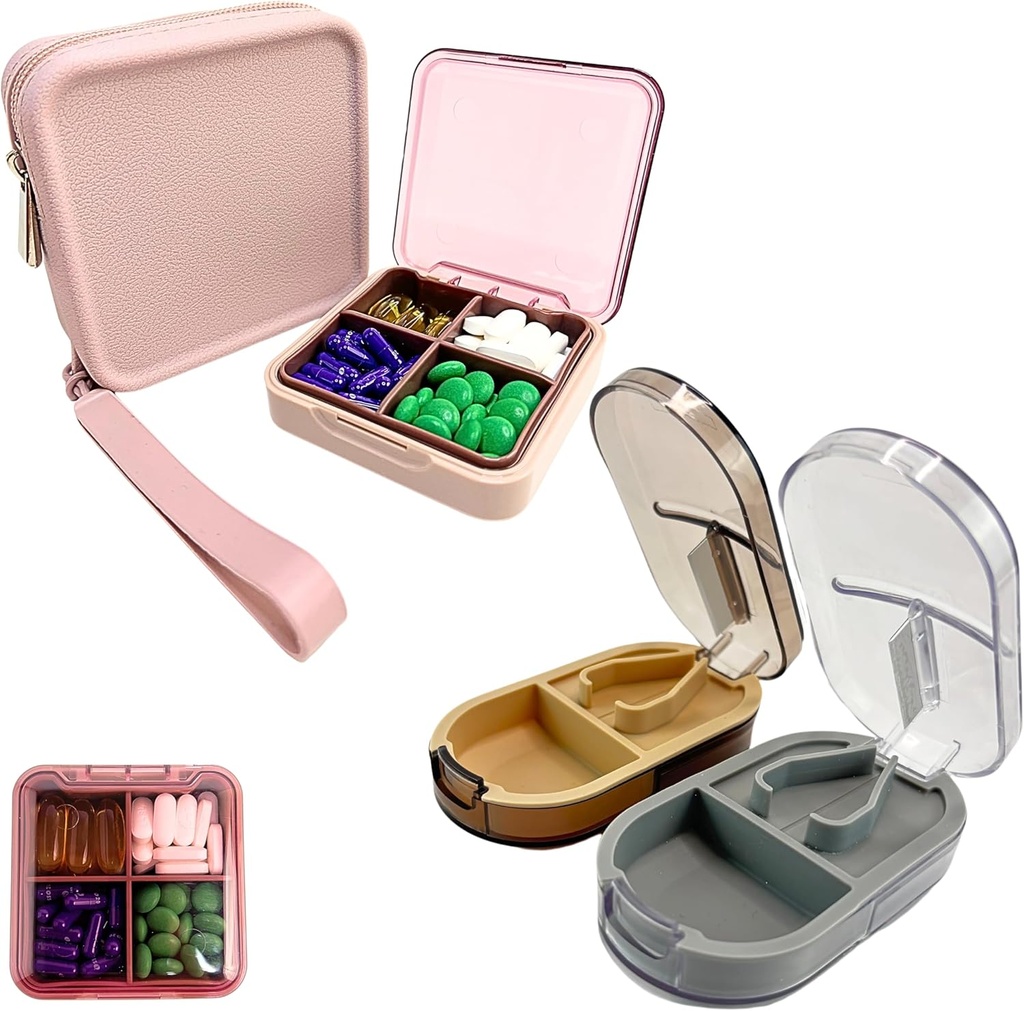 Pill Organizer dan Pil Cutter Splitter Set